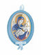 Prince Silvero Saint Icon Kids Talisman with the Virgin Mary made of Silver MA-DM651-LCC