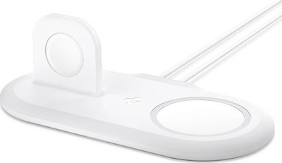 Spigen Magfit Pad Duo Stand MagSafe Charging Stand in White Colour