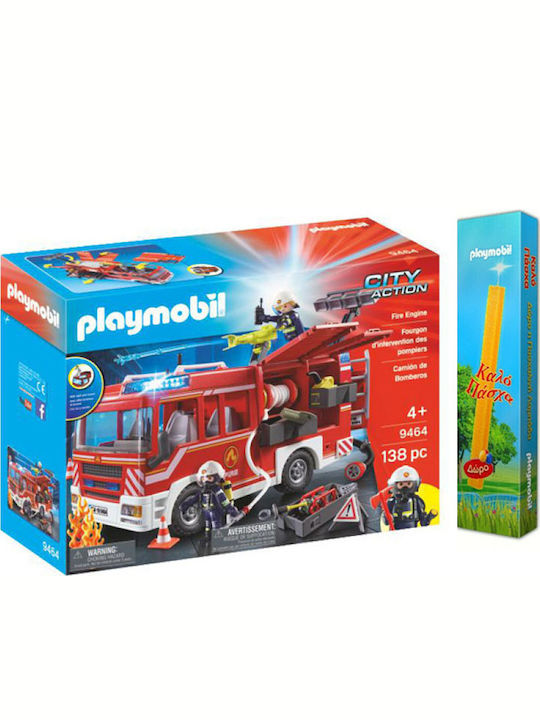 Великденска Свещ с Играчка City Action Пожарна Кола за 4+ Години Playmobil
