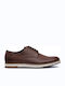 Perlamoda Men's Leather Casual Shoes Brown