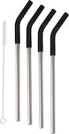 Basehit Straw Metallic Black with Brush 4pcs