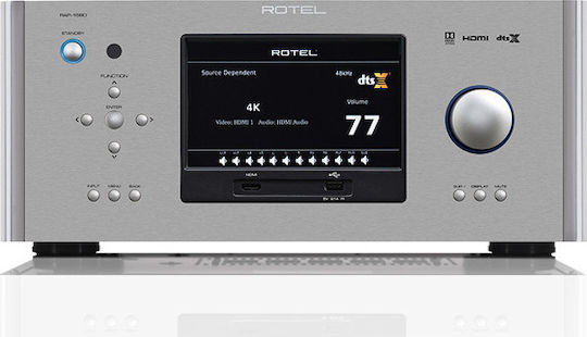 Rotel RAP-1580 Ραδιοενισχυτής Home Cinema 4K 7.1 Καναλιών 150W/8Ω με Dolby Atmos Ασημί