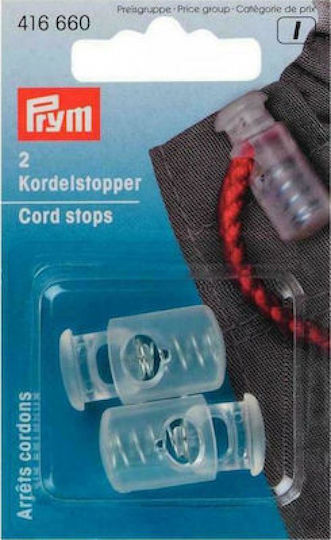 Prym Στοπ Κορδονιών Διάφανα 28x15mm 2τμχ