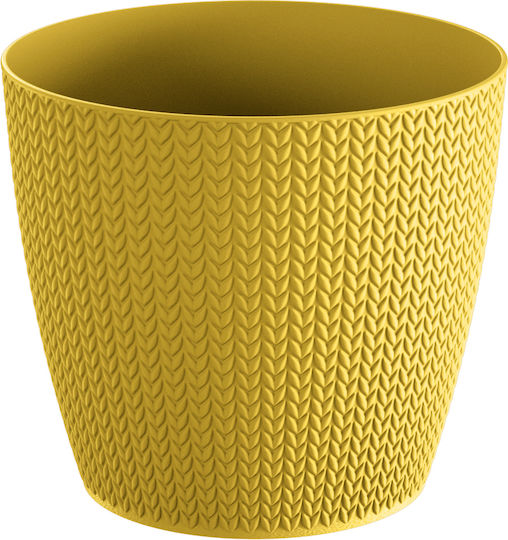 Prosperplast Wheaty Γλάστρα Πλαστική Κίτρινη 18.9x18.9x16.7εκ.