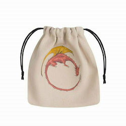 Q Workshop Dragon Dice Pouch Dice Bag Beige