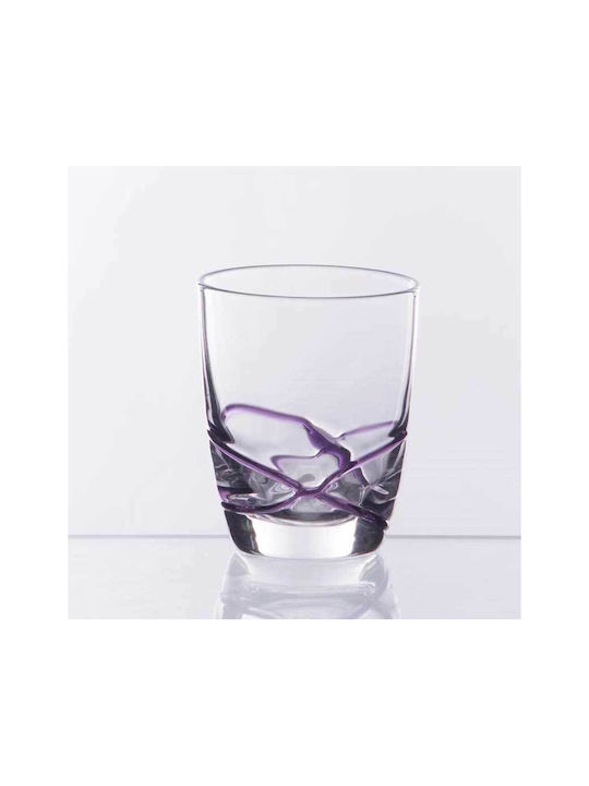 Cryspo Trio X Treme Σετ Ποτήρια Ουίσκι από Γυαλί Amethyst 350ml 6τμχ