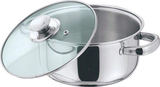 Veltihome Βαθιά Ανοξείδωτη Κατσαρόλα 24cm