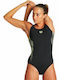 Athletic One-Piece Swimsuit Black