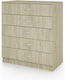 1213005 Wooden Chest of Drawers with 5 Drawers Sonoma 92x43.5x80cm