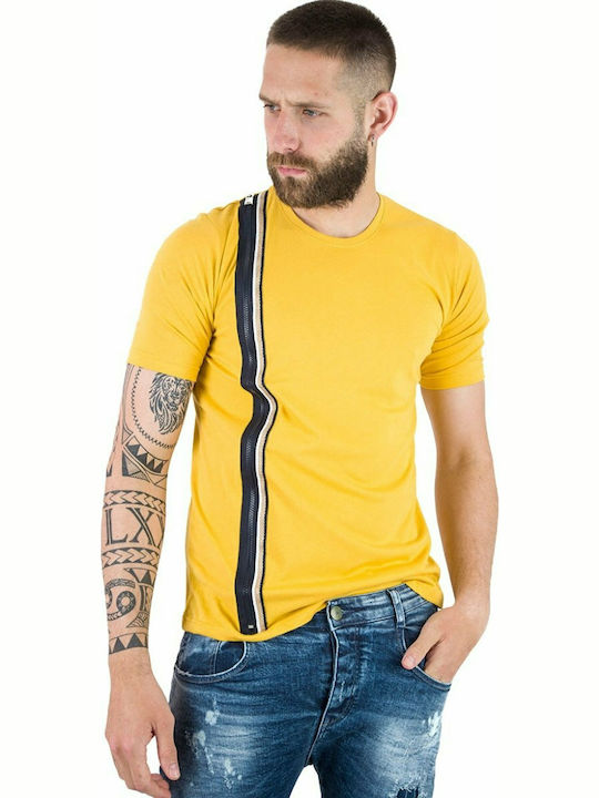 Stefan Fashion Men's Short Sleeve T-shirt Yellow