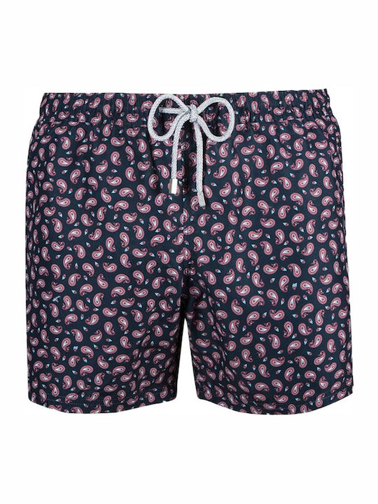 Men's Swimwear Shorts Navy Blue with Patterns