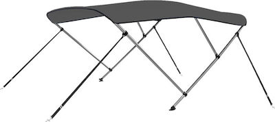 vidaXL Aluminium Boat Canopy L183xH137cm Gray