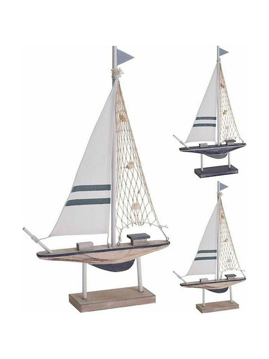 JK Home Decoration Wooden Miniature Ship 48x30cm 3pcs