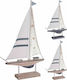 JK Home Decoration Διακοσμητικό Καράβι Ξύλινο 30x60cm 3τμχ