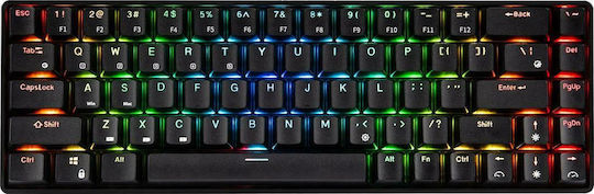 Modecom Volcano Lanparty RGB BT Wireless Gaming Mechanical Keyboard 65% with Gateron Yellow Switches and RGB Lighting (English US)