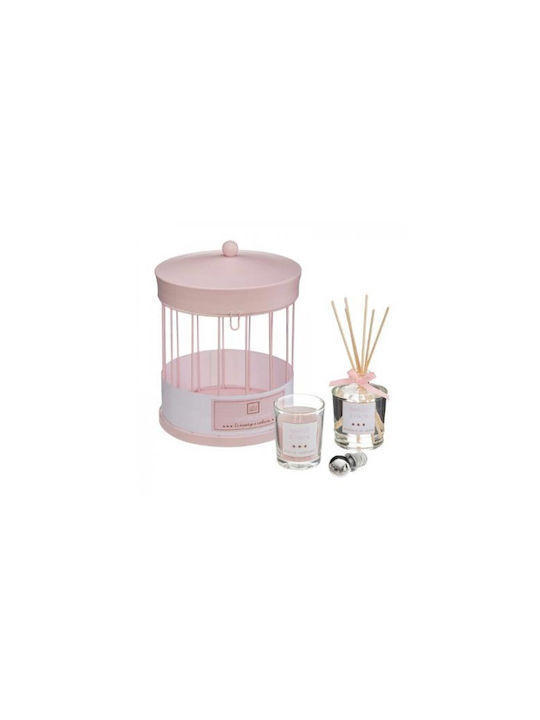 Σετ Diffuser με Άρωμα Ροζ Βαμβάκι 3τμχ