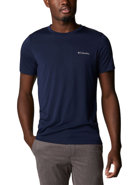 Columbia Maxtrail Men's Short Sleeve T-shirt Navy Blue