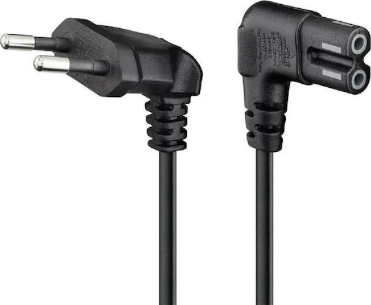 Goobay Euro - IEC C7 Cable 0.5m Μαύρο 56588