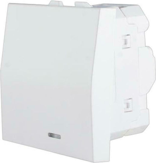 Geyer Recessed Wall Switch Single Without Frame Medium White