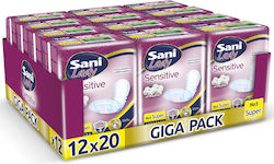 Sani Σερβιέτες Ακράτειας με βαμβάκι Sani lady Sensitive Super No5 GIGA PACK 240τμχ Sani Σερβιέτες Ακράτειας με βαμβάκι Sani lady Sensitive Super No5 GIGA PACK 240τμχ