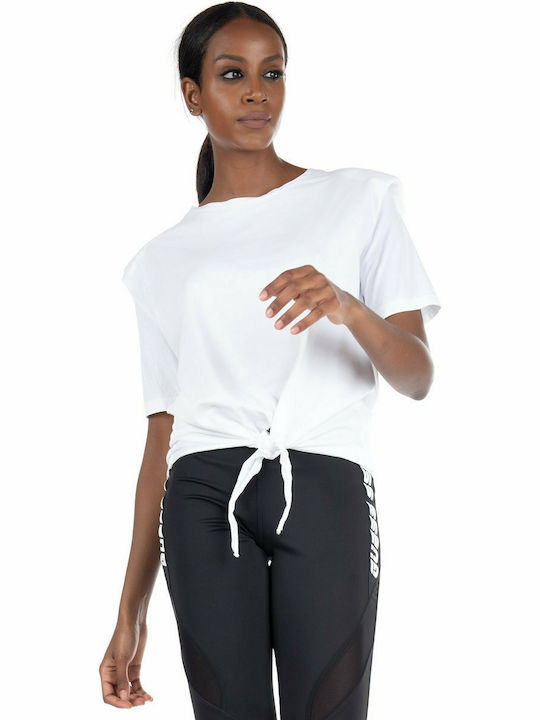 Only Damen Sommer Crop Top Baumwolle Kurzarm Weiß