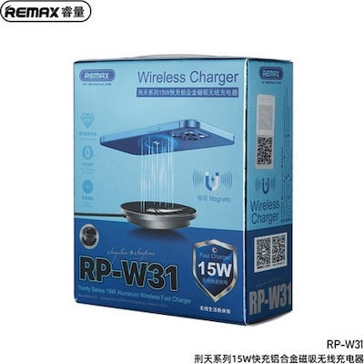 Remax Wireless Charger (Qi Pad) 15W Blacks (RP-W31)