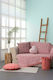 Palamaiki Tradi Armchair Throw Two Sides Chenille 180x180cm Coral