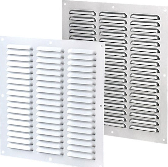 Vents Vent Louver 20x20cm Square with Screen Beige