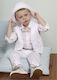 Mi Chiamo Boys Linen Baptism Suit with Vest 5pc...