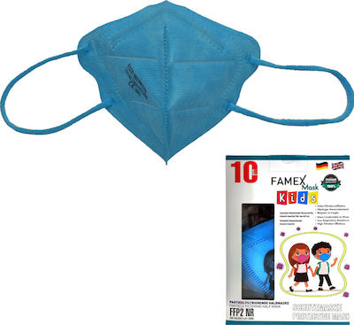 Famex Disposable Protective Mask FFP2 NR Kids Sky Blue 100pcs