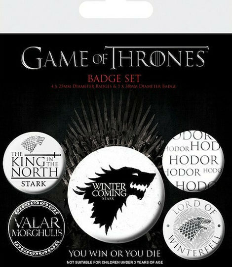 Pyramid International Конкарда Game of Thrones - Winter is Coming Игра на тронове 5бр Комплект от 5 броя игрални жетони BP80528