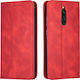 Bodycell PU Leather Book Piele artificială Roșu (Redmi 8)
