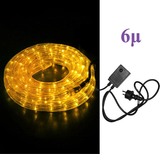 Christmas Light Tube Yellow Two-channel 220V 216 Light Bulbs 6m with Mechanism