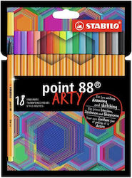 Stabilo Arty Markere de Proiectare 0.4mm Multicolor 18buc