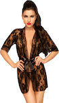 Penthouse Sweet Retreat Peignoir Sexy Robe Black