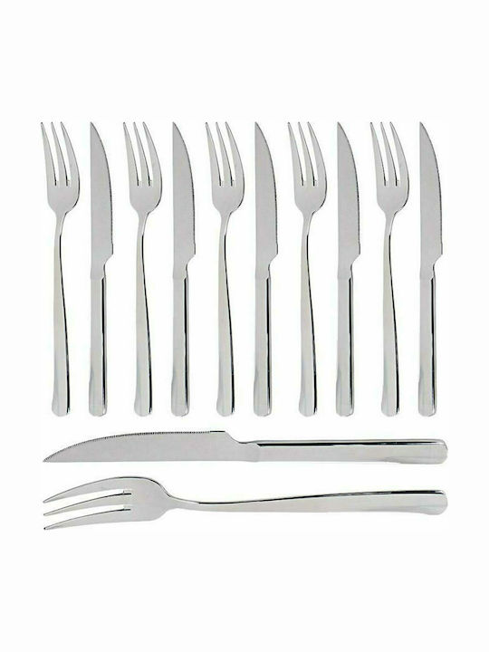 Alpina 12-Piece Stainless Steel 18/10 Silver Cutlery Set