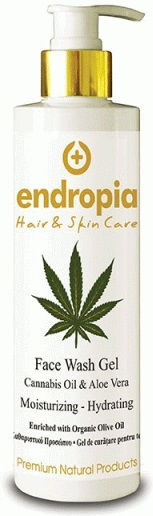 Endropia Cannabis Oil & Aloe Vera Face Wash Gel for Brightening and Against Imperfections 250ml