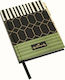 Hallmark Stripe Set 3 Notebooks A6 Ruled with Pen Holder Green