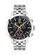 Tissot Men's Watch 42mm Chronograph Battery with Silver Metal Bracelet