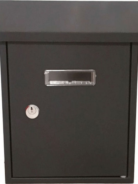 Import Hellas Outdoor Mailbox Metallic in Black Color 25.5x6x19.2cm