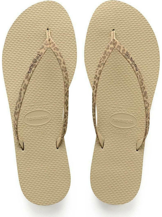 Havaianas You Animal Σαγιονάρες σε Μπεζ Χρώμα