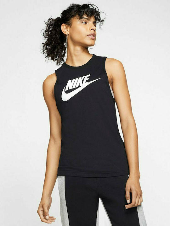 Nike Air Αμάνικη Γυναικεία Αθλητική Μπλούζα Μαύρη