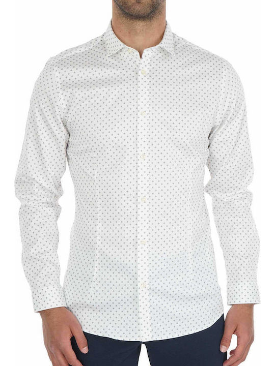Jack & Jones Langärmlig Baumwolle Hemd Weiß