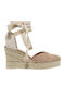 Mourtzi Women's Suede Platform Espadrilles Brown