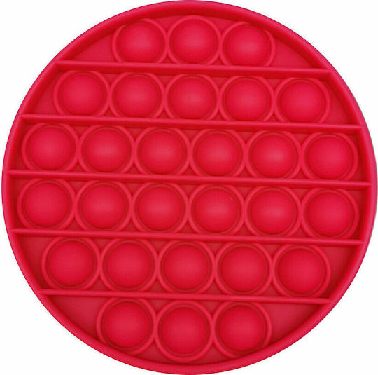 Pop it Round Fidget Toy Silicone Red