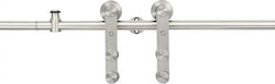 vidaXL Schiebetürmechanismus für Türknaufe 183cm Silber