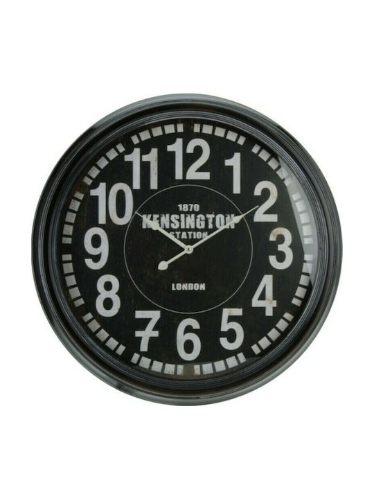 JK Home Decoration Antique Wall Clock Metallic Black Ø60cm