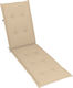 vidaXL Sun Lounger Cushion Beige 105x50cm.