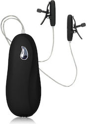 Calexotics Vibrating Heated Adjustable Nipple Teasers Щипки за Зърна в Черен Цвят