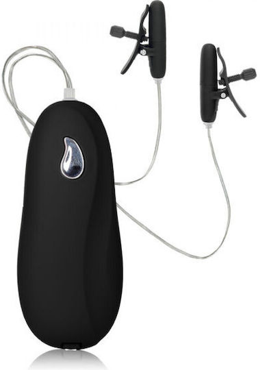 Calexotics Vibrating Heated Adjustable Nipple Teasers Cleme pentru Sfârcuri în Culoare Negru